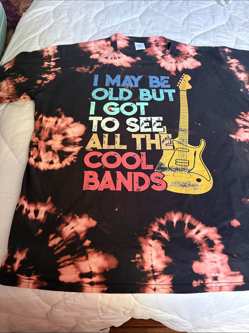 Kids Tie-Dye Graphic Tee - Black & Coral - (Unknown Brand)